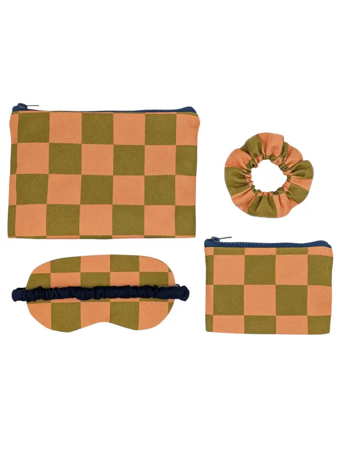 Cotton Travel Sleep Collection (Set Of 4), a collection of 4 cotton travel sleep items sitting on a plain white surface. 