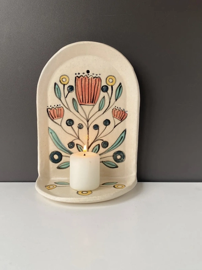 Handmade Flower Candle Holder