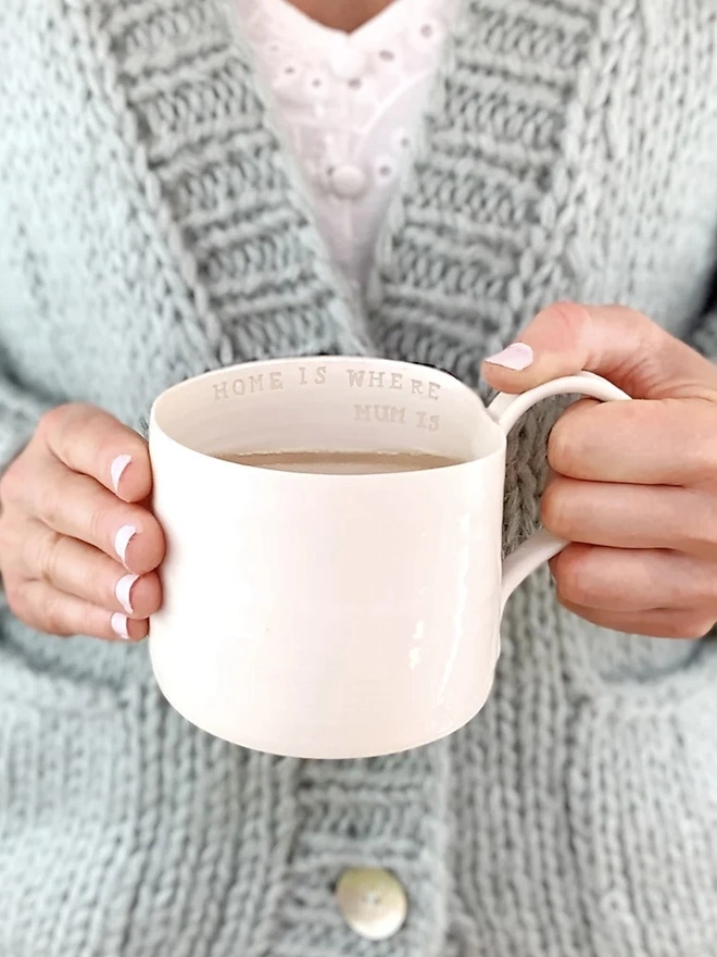 'Home Is Where Mum Is' Message Mug