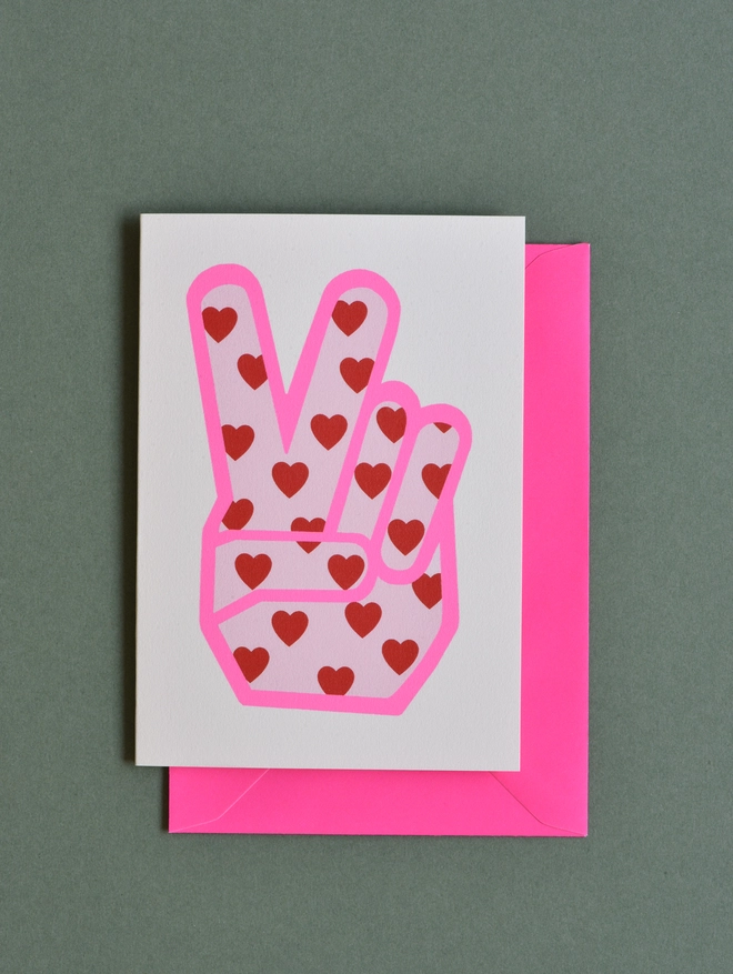 PEACE HEARTS CARD
