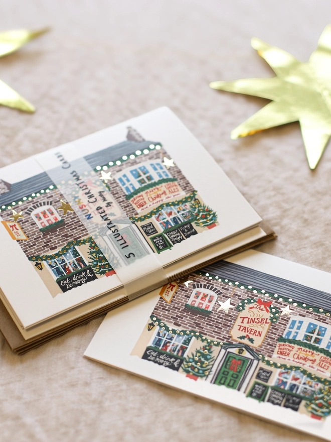 Festive Christmas Pub Cards