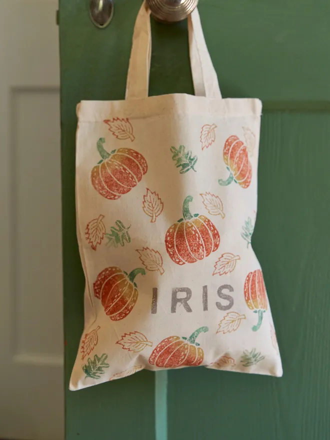 Halloween trick or treat personalised bag