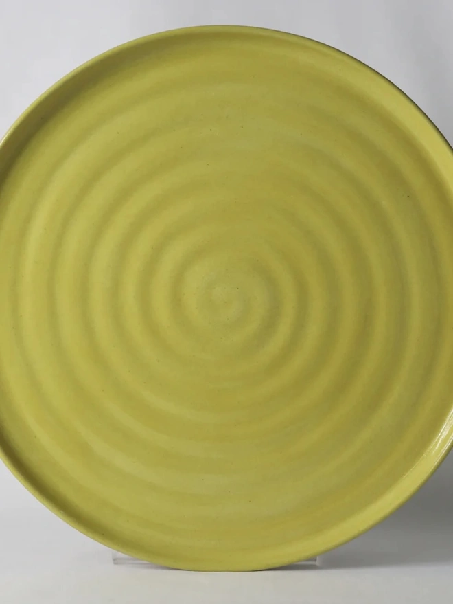 Classic Ceramic Dinner Plate, a colourful ceramic dinner plate sitting on a plain surface against a white backdrop. 
