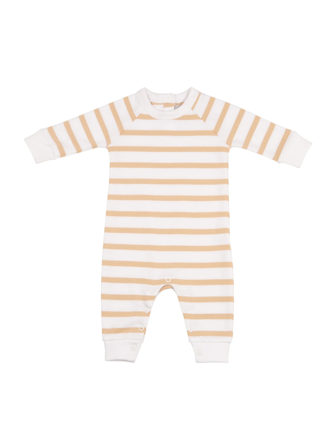 orange breton stripe baby onesie