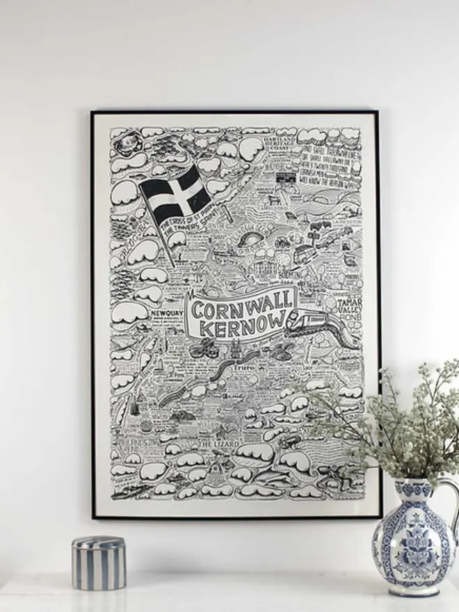 Cornwall Poster Wall Art Print A1