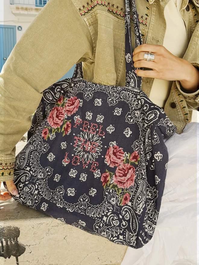 'Feel The Love' Bandana Tote Bag