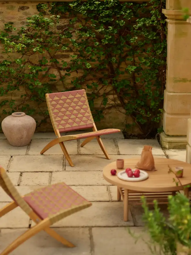 Burnt ochre lounge chair pair 