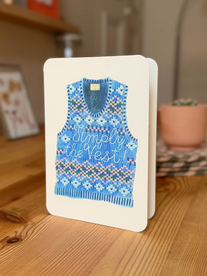 Simply the Vest Greetings Card