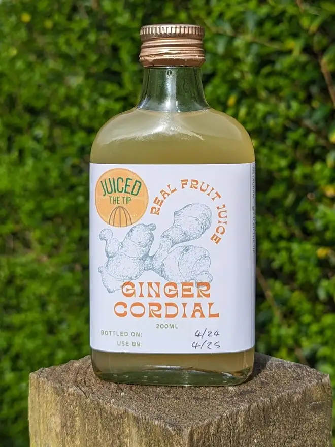 ginger cordial juice bottle