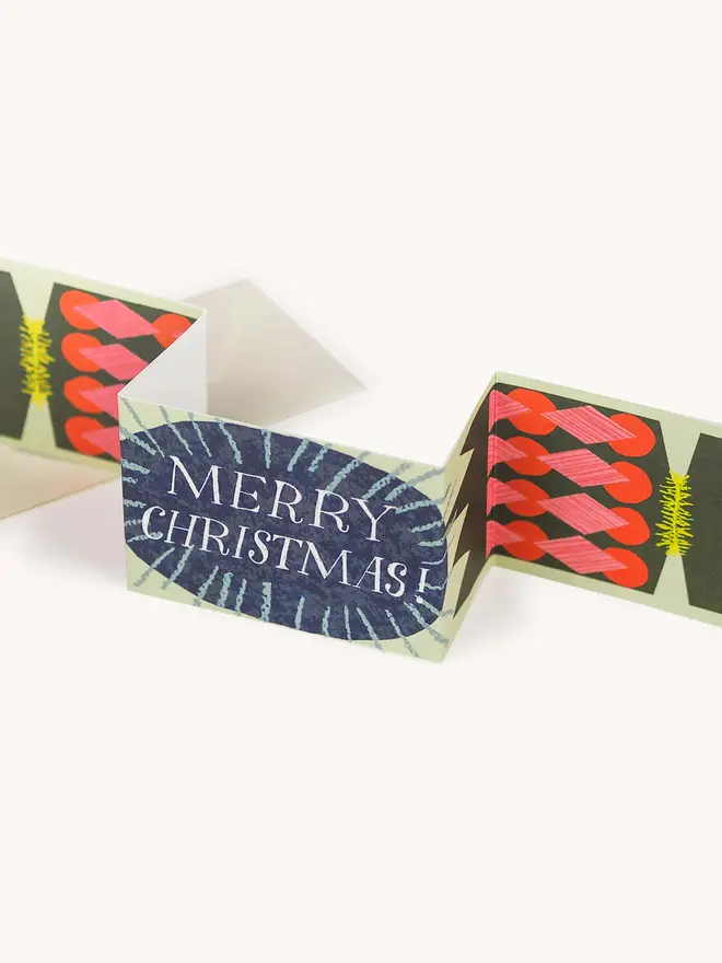 blue christmas cracker card