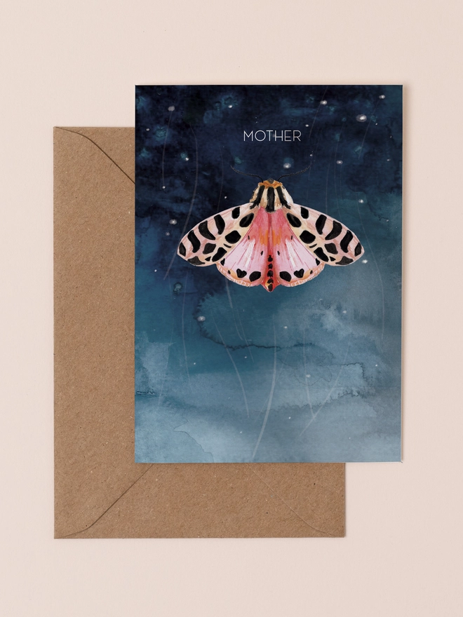 Moth Mother's Day card