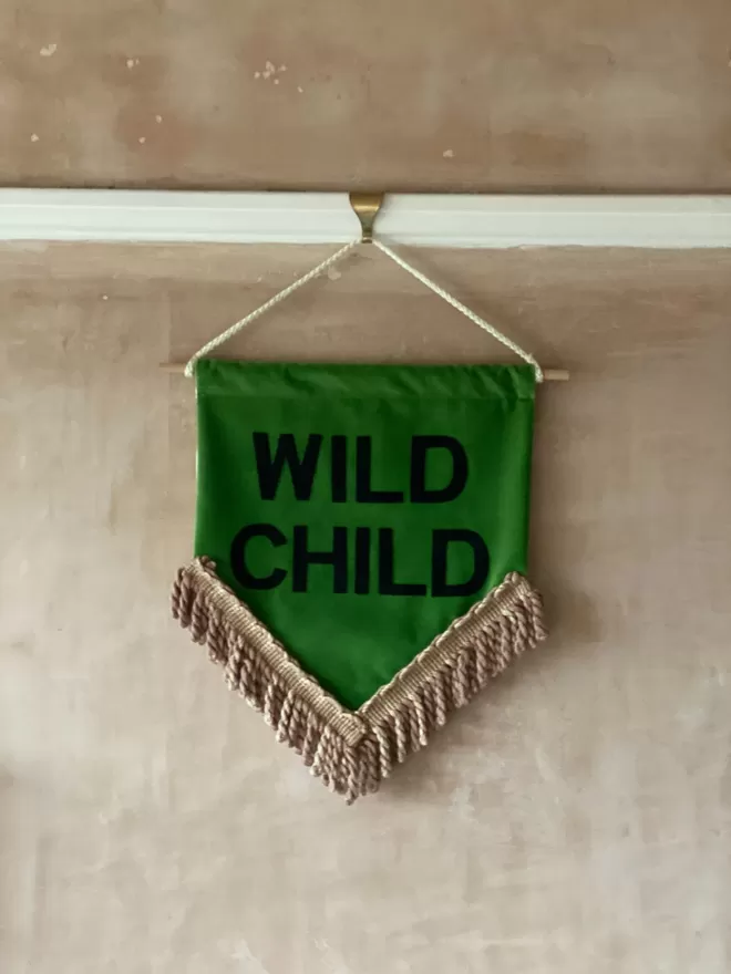 'Wild Child' Mini Velvet Wall Hanging