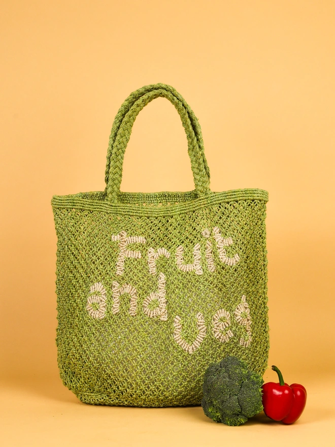 'Fruit and Veg' Jute Tote Bag