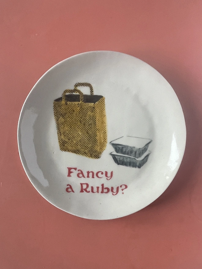 Fancy A Ruby Stoneware Curry Plate