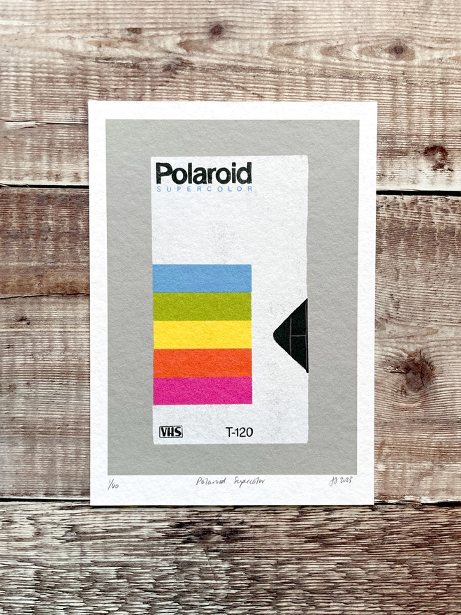 Polaroid VHS print design