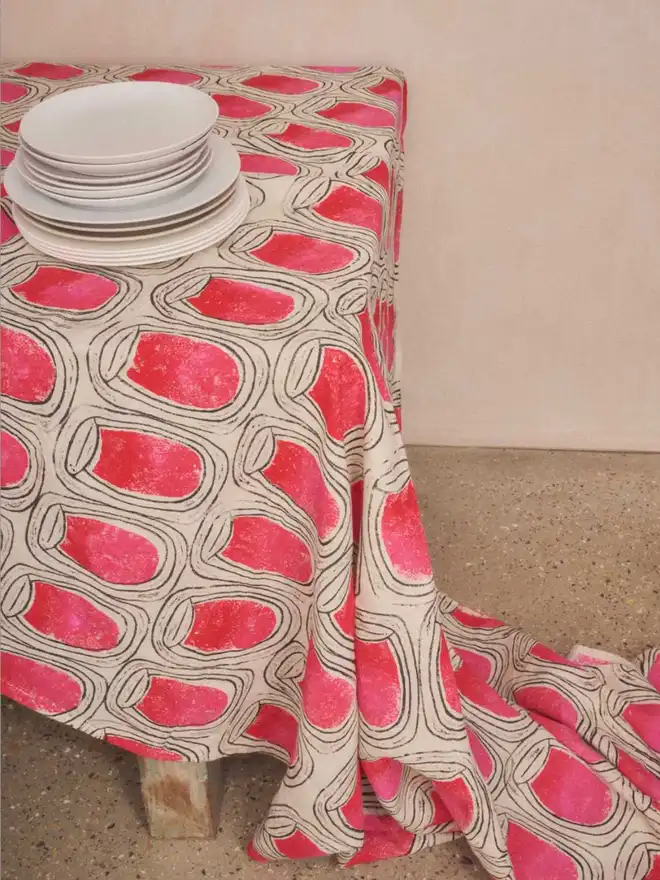 Airplane Windows Hand printed Tablecloth