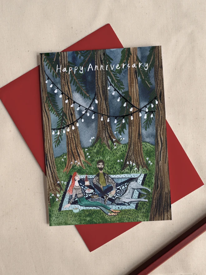 Happy Anniversary – Romantic Greetings Card