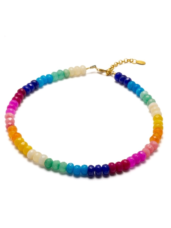 Gemstone Jade Beaded Necklace,