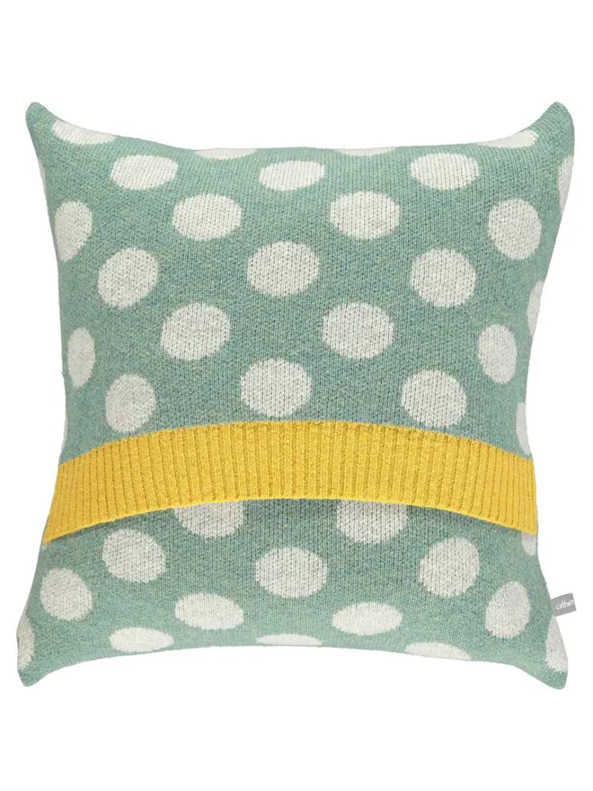 Lambswool Patterned Cushion, a cushion sitting on a plain white surface. 