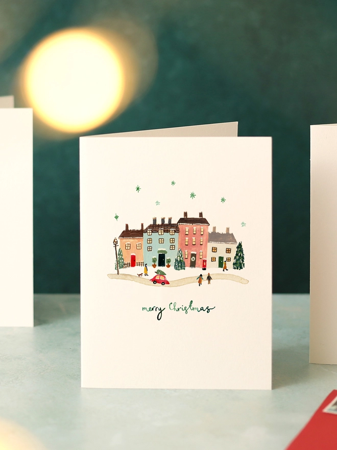 Christmas Village Mini Christmas Card