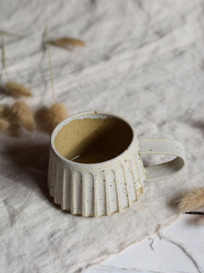 stoneware ridged mug