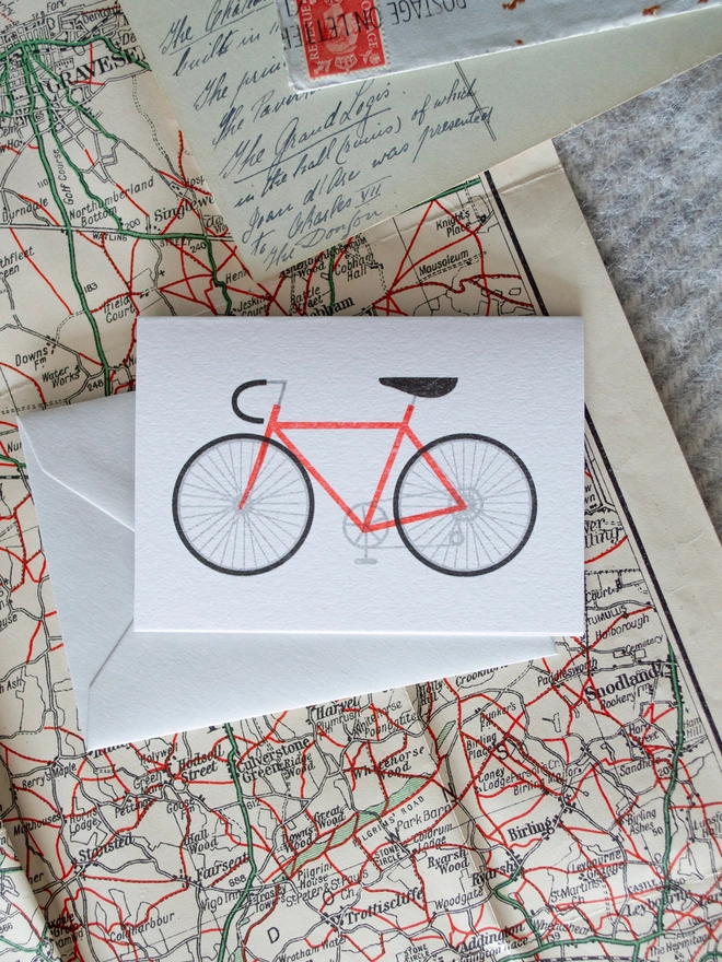 Red Bicycle Mini Card