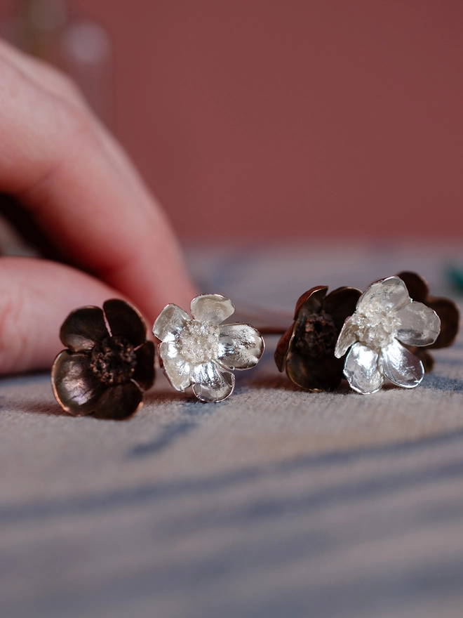 Handmade Silver Buttercup Stem By Ellenlou