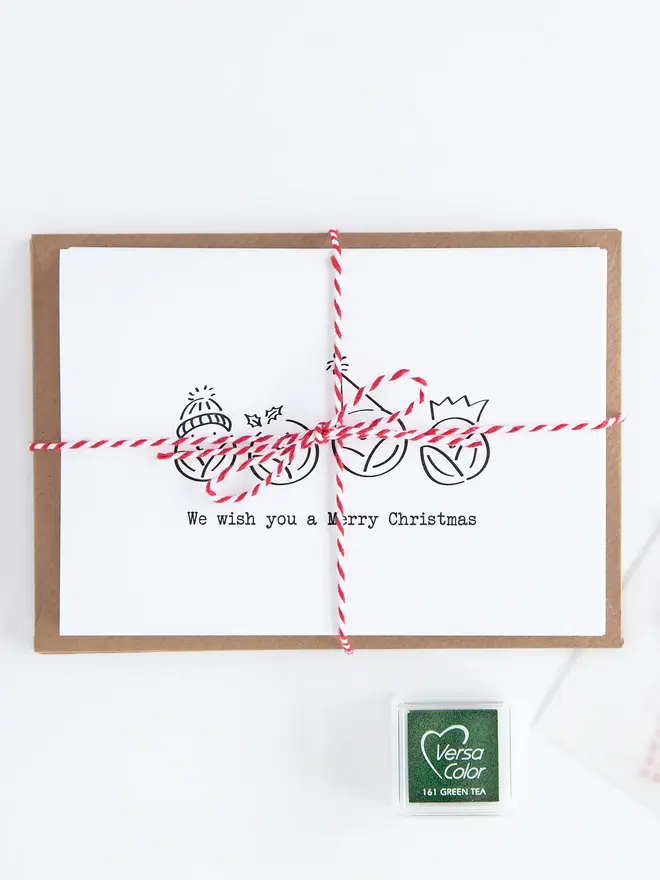 brussel sprout christmas card making kit