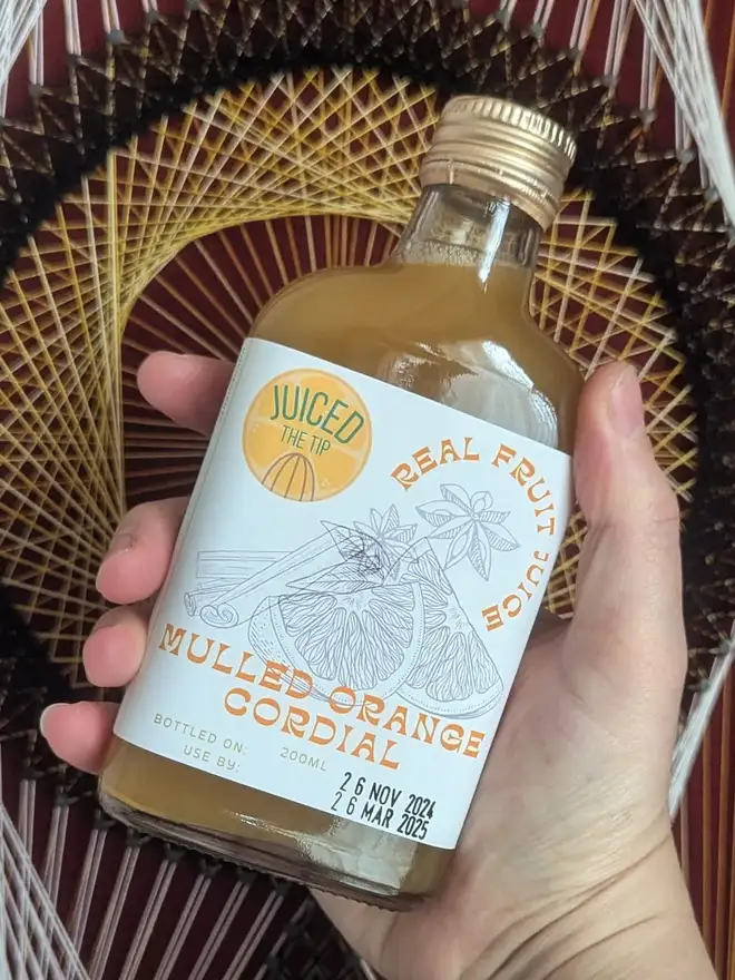 mulled orange fruit cordial juice bottle