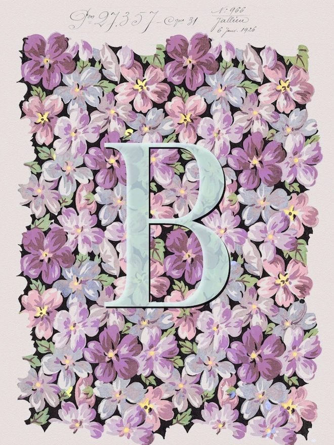 Personalised Springtime Alphabet Vintage Poster Prints