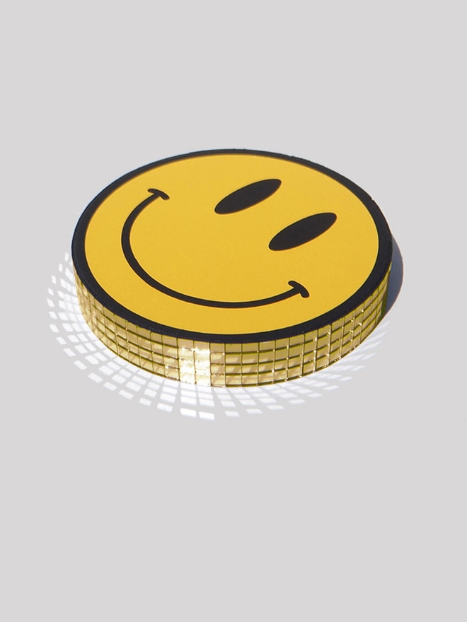 Gold Mirror Ball Smiley By Show Pony