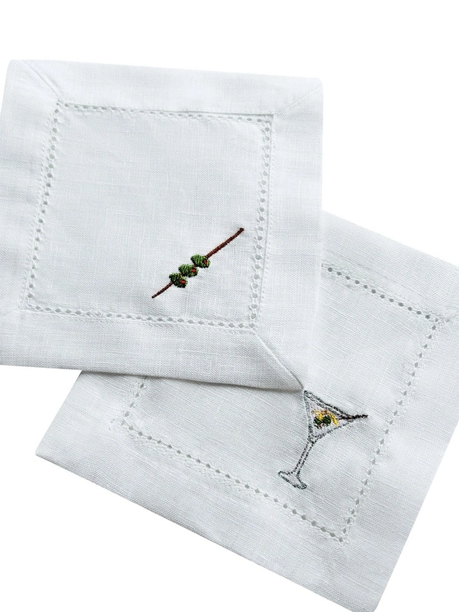  Martini & Olives Cocktail Napkins (Set Of 2)