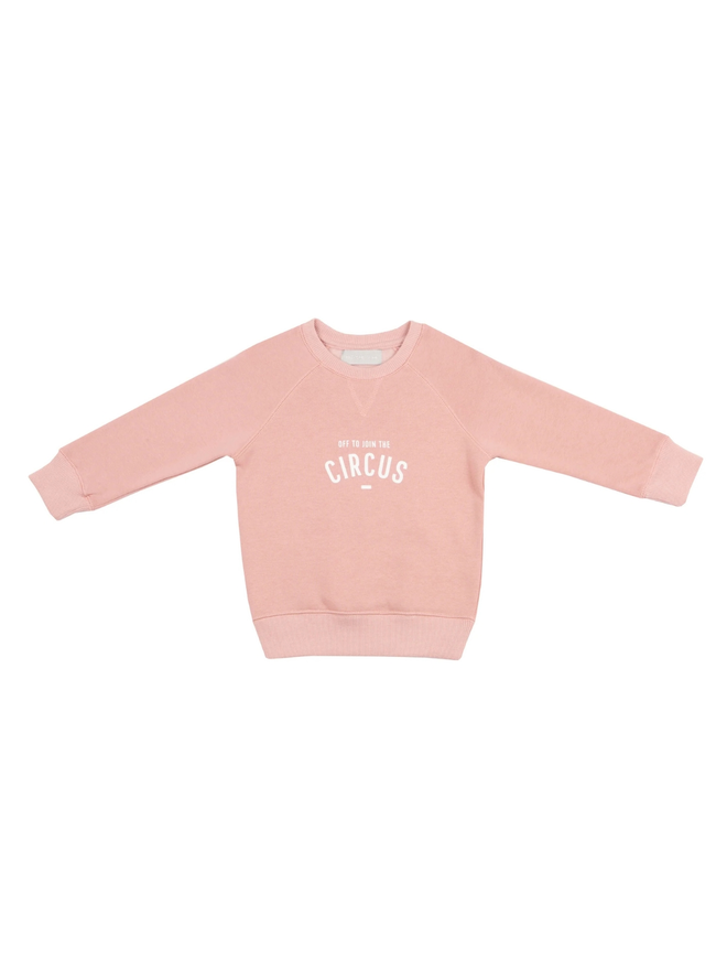 pink off to join the circus sweatshirt