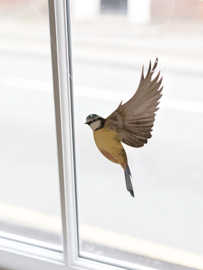 Blue Tit Decorative Hanging Bird Art