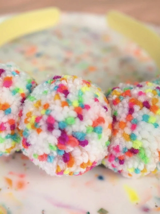 Speckle Confetti Pom Pom Headband