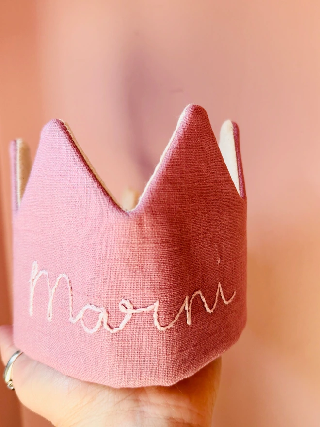 Birthday crown birthday hats fabric crowns name crown embroidered crown handmade crown fabric crown 