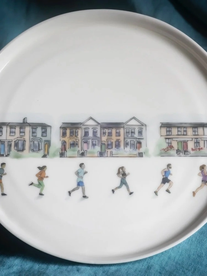Personalised Runners Dinner Plate