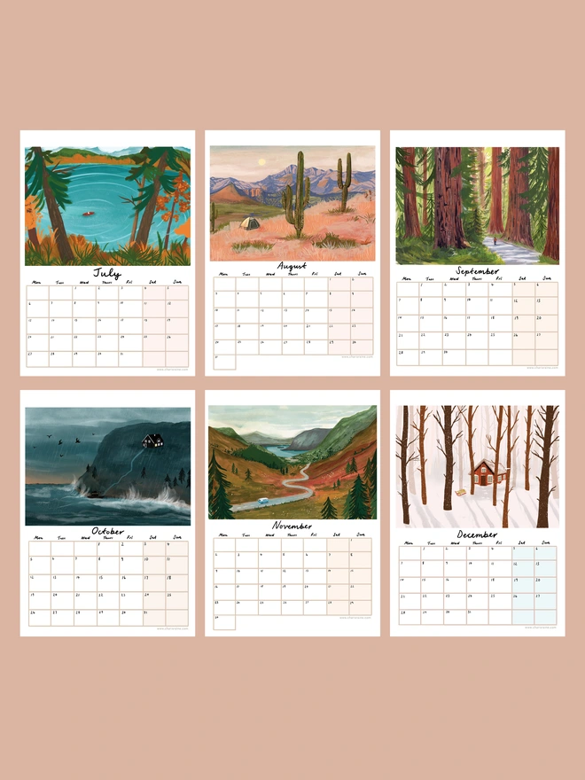 2026 calendar images of nature landscapes