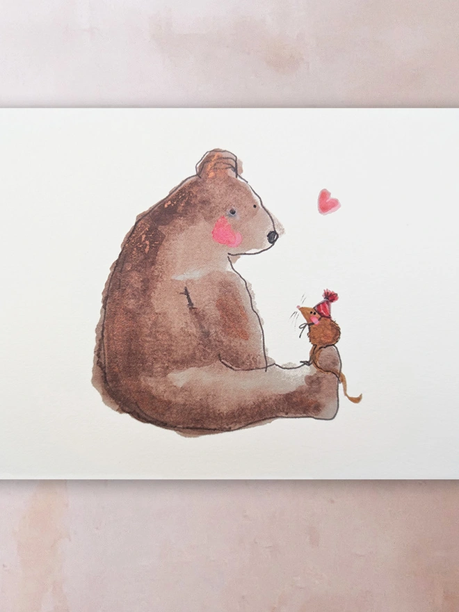 Bear and mouse print