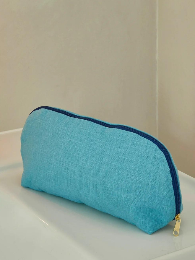 Blue liberty make up bag