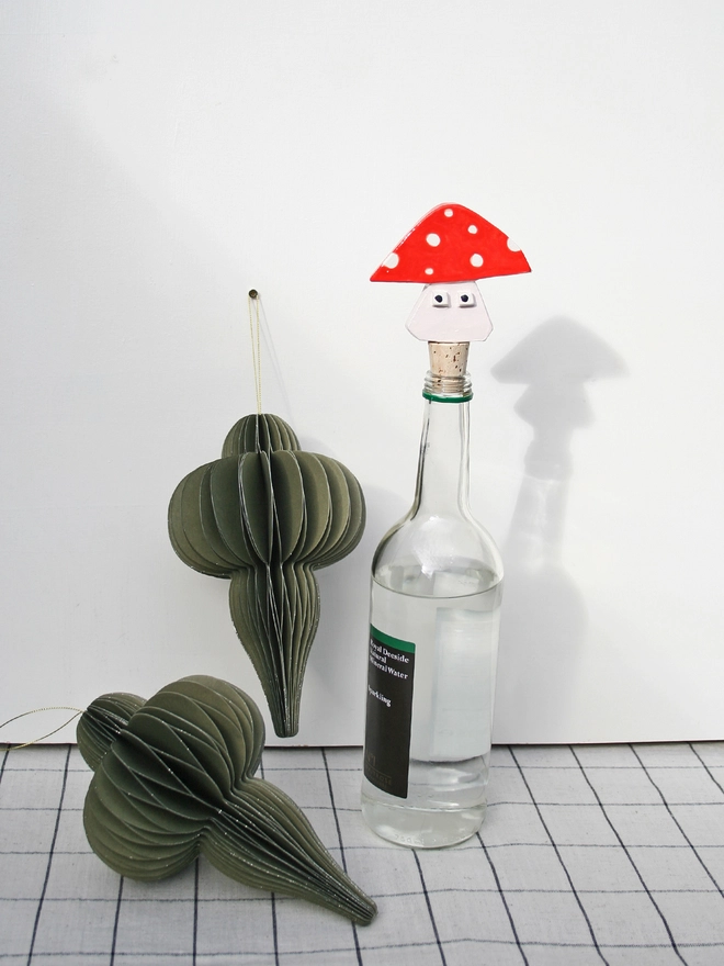 ceramic mushroom bottle stopper