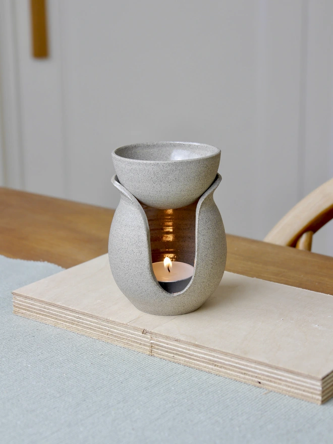 Grey Ceramic Oil Burner