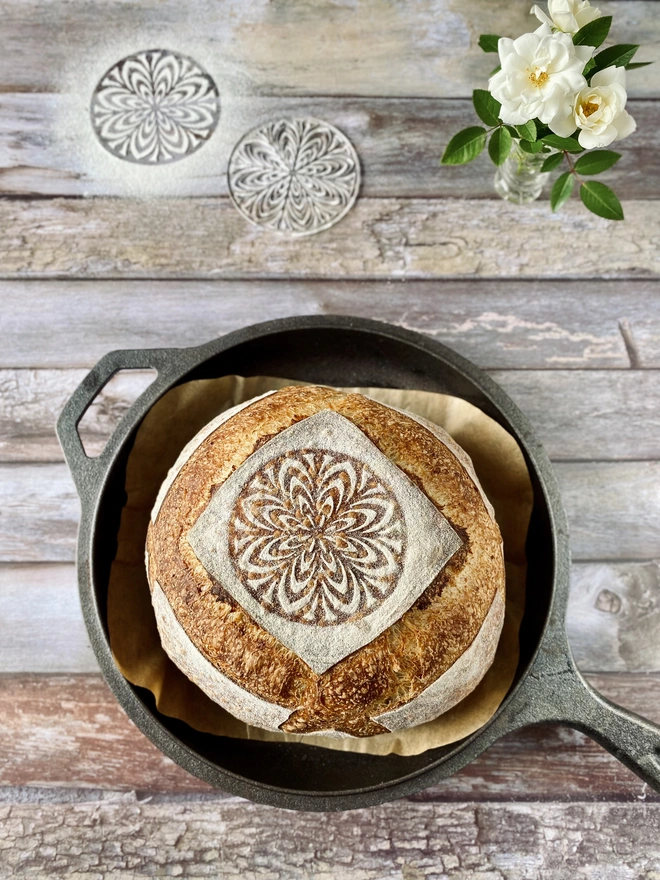 Bread art stencils - round