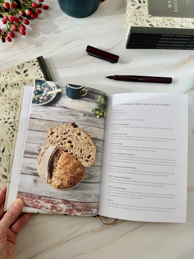 Weekend Sourdough Notebook - Recipe page