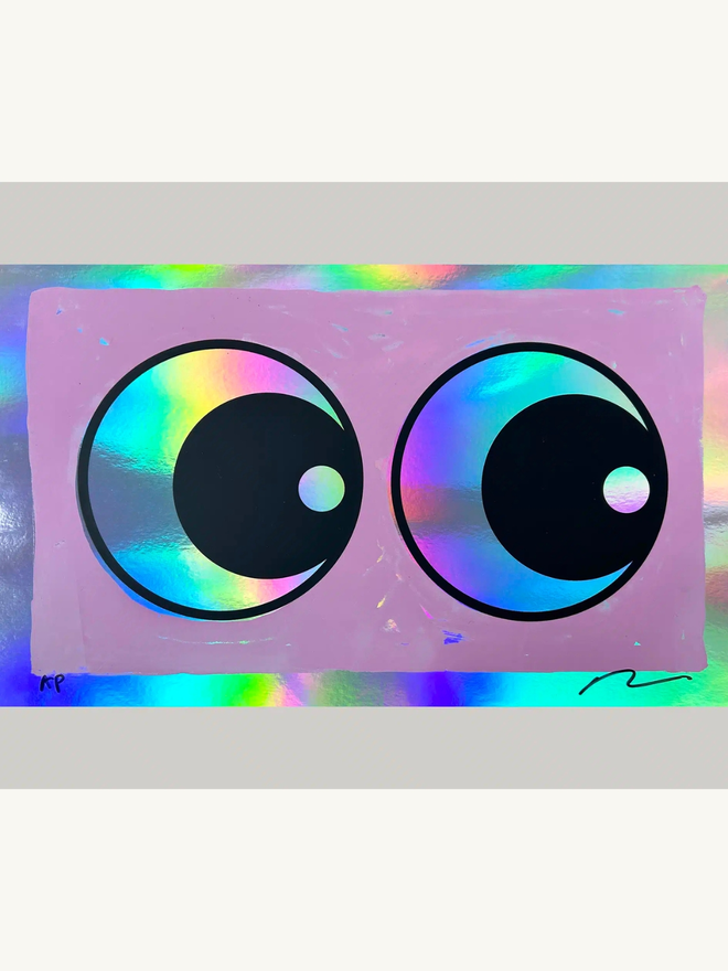 Holographic eyes print