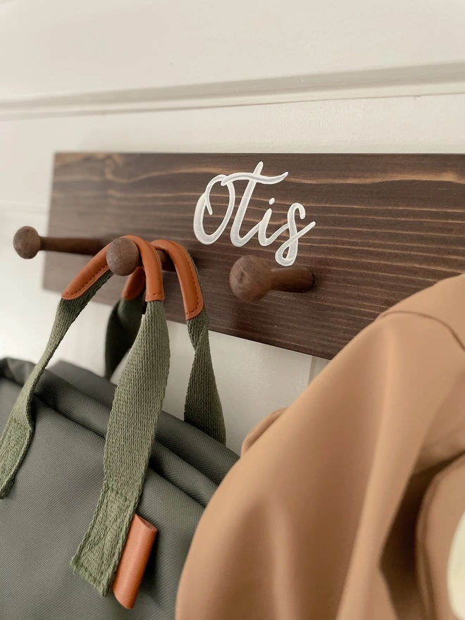 personalised peg rail
