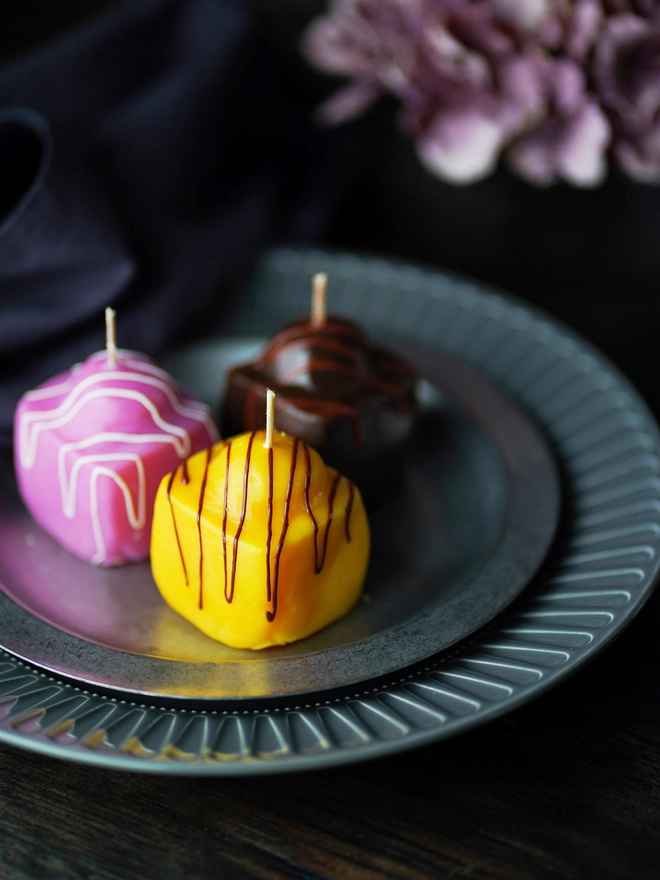 Fondant Fancy Candles