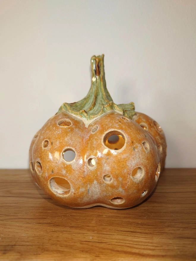 Pumpkin Tea Light Candle Lantern