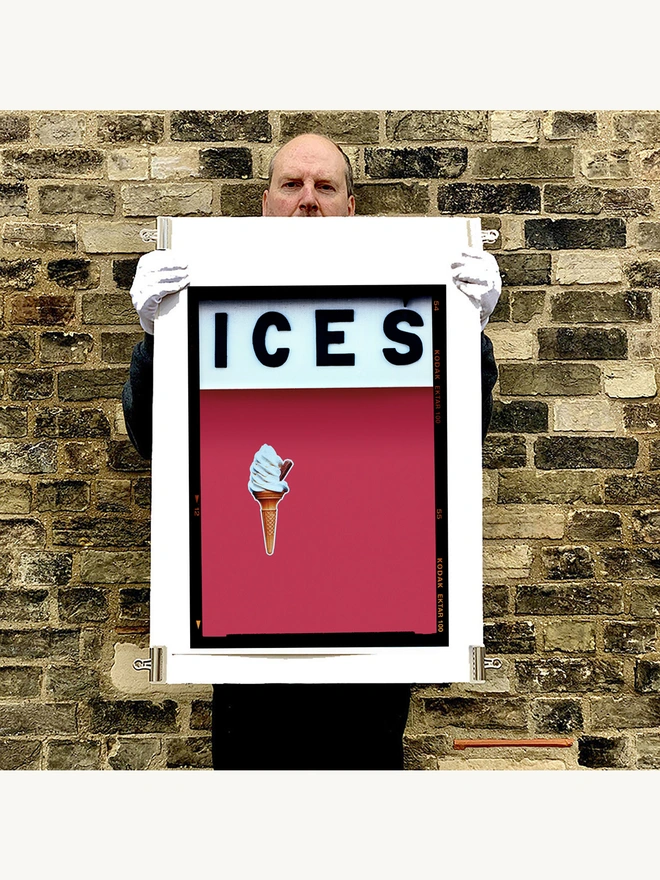 Richard Heeps Ices red colour typography photography pop art print