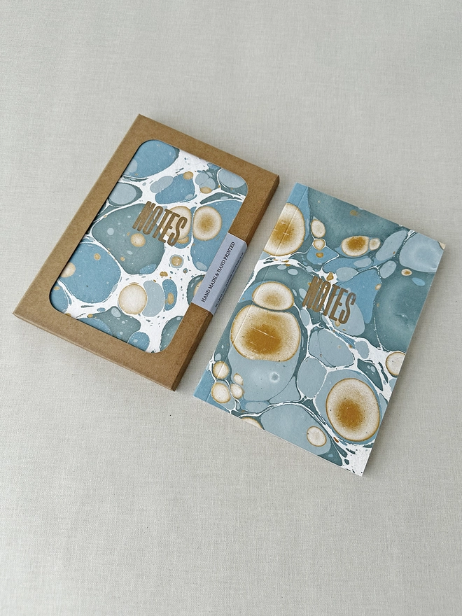 Sea Green marble notebook